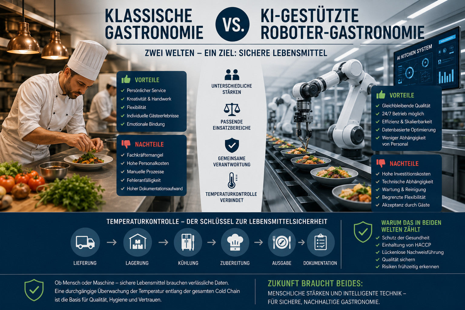 Gastronomie im Wandel: Mensch, Roboter und die Bedeutung der Kühlkette