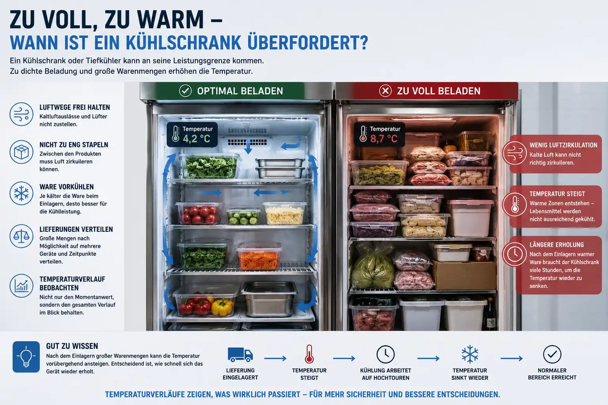 Zu voll, zu warm – wann ist ein Kühlschrank überfordert?