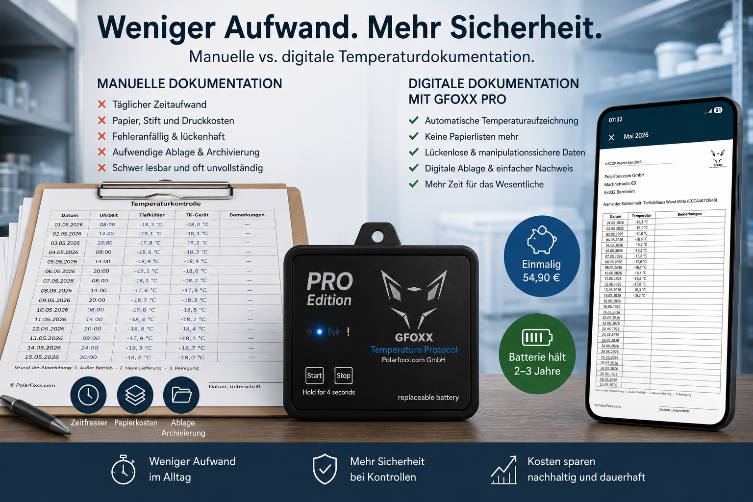 Temperaturdokumentation: Warum manuelle Listen oft teurer sind als gedacht
