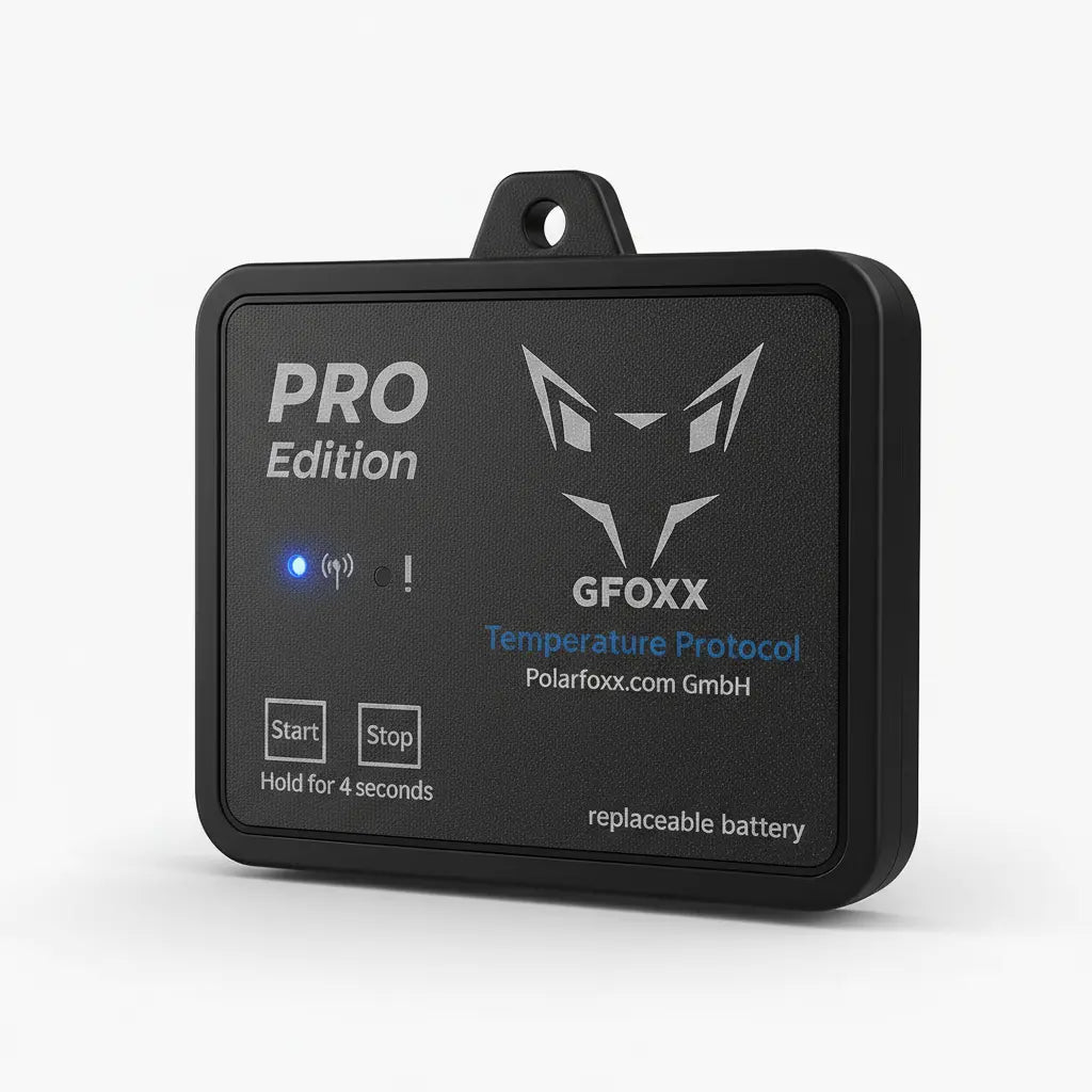 GFOXX Pro – smarte digitale Temperaturüberwachung für absolute Sicherheit, Vorderansicht